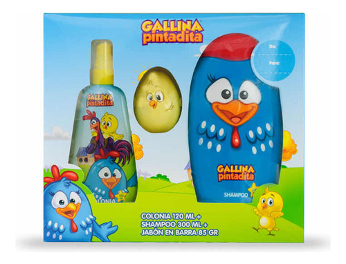 Estuche De La Gallina Pintadita Shampoo Colonia Y Jabón