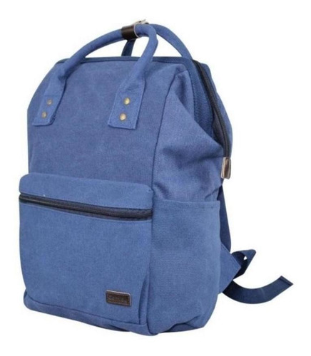 Mochila Azul Bolsa Maternidade Impermeavel Passeio Multiuso