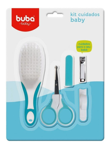 Kit Cuidados Baby Com 4 Peças Azul Para Menino +0m Buba ®