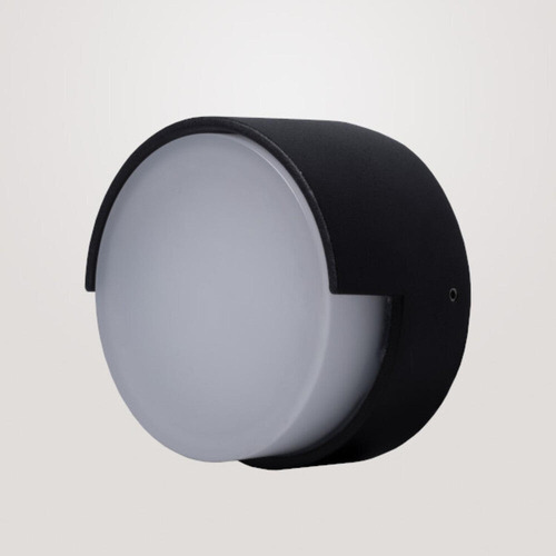 Luminario De Led P/pared 10w 6000k Ip54 11.4x6.6cm Negro C/d