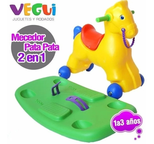 Imagen 3 de 7 de Vegui Caballito Iko 2 En 1 Mecedor Y Arrastre Pata Pata