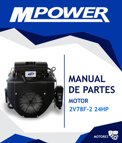 Motor Mpower a gasolina 24 hp cónico para generador 11000e