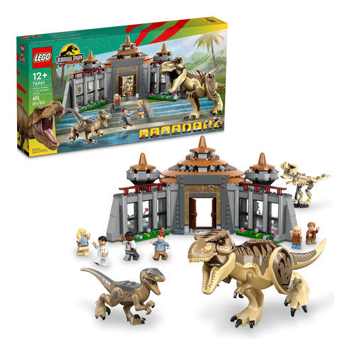 Lego Centro De Visitantes De  Jurassic Park: T. Rex Y Raptor