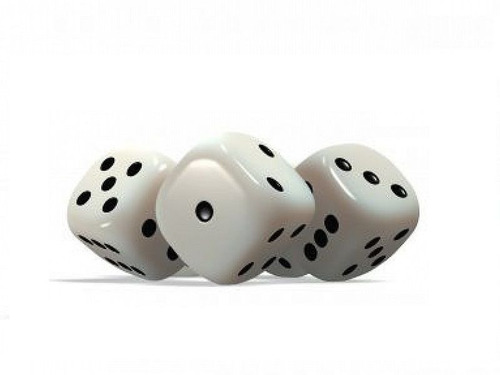 Kit 100 Dados Brancos 6 Faces Jogos Rpg 16mm Branco Preto