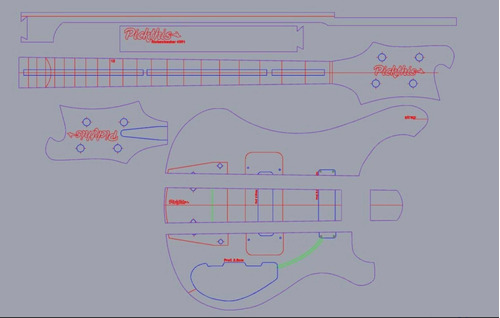 Plantillas De Bajo Rickenbacker 4001 En Mdf