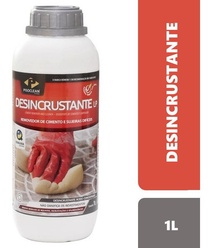 Desincrustante Lp 1l Pisoclean Removedor De Cimento Residuos