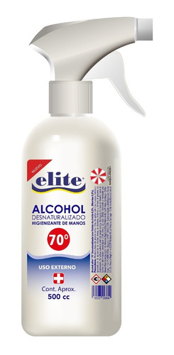 Alcohol Higienizante 70° Elite 1 Lt Gatillo (6 Unidades)