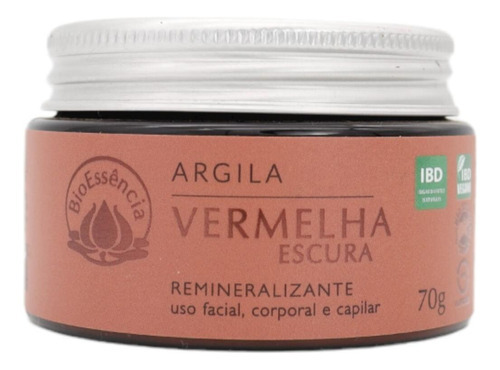Máscara Facial De Argila Bioessência Vermelha
