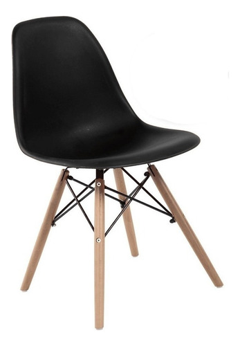 8 Sillas Eames Poliprop Pata Madera 45x40x83cm 