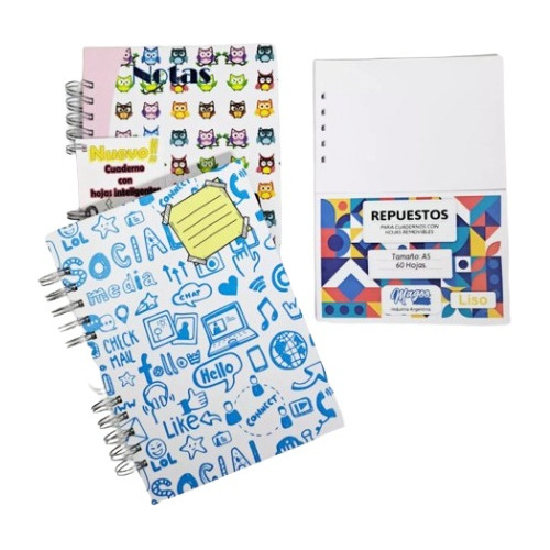 Cuaderno Notas A5 R/c 100 Hojas 15x21+repuesto Inteligente