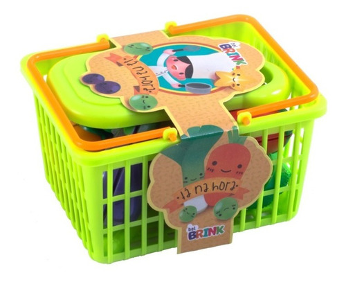Imagem 3 de 3 de Kit Cesta De Legumes Com Faca Com 11 Peças - Bel Brinquedo