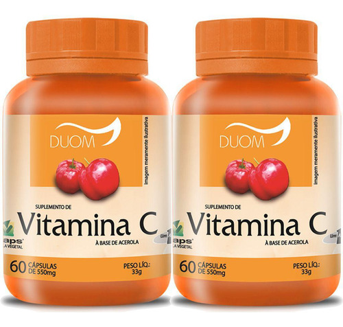 Kit 2 Und Vitamina C 60cps (1 Ao Dia) Duom