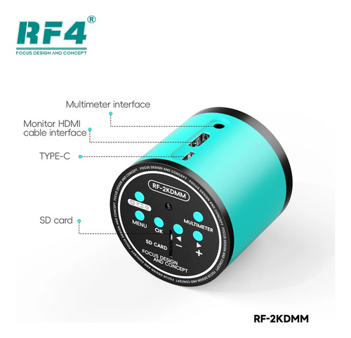 Camara Con Multimetro Microscopio Rf4 Rf-2kdmm