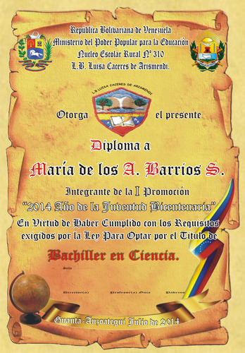 Diplomas En Pergamino