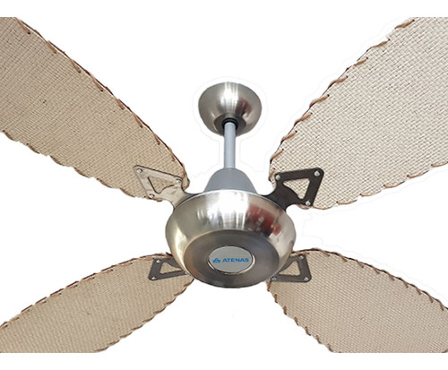Ventilador De Techo Palas Tipo Aceituna De Rattan Atenas Cantidad de aspas 4 Estructura Platil Aspas Blanco Diámetro 120 cm Frecuencia 50Hz/60Hz