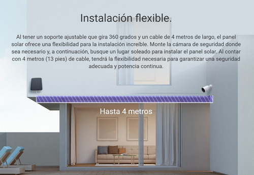 Imagen 5 de 7 de Panel Solar De Carga Para Camaras De Seguridad Ip Wifi Ezviz