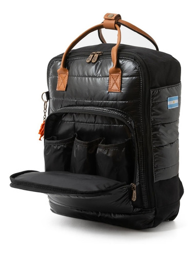 Imagen 2 de 10 de Mochila Baby Bag Patagonia Diamond Negro Legion Extranjera