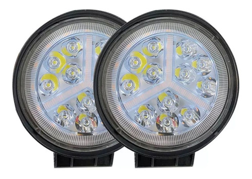 X2 Luces Foco Neblinero Led 36w Bicolor Auto Moto Camioneta