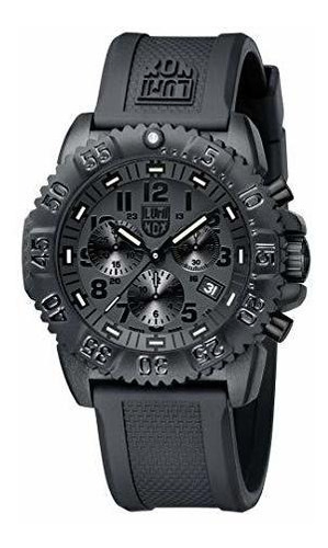 Reloj Luminox Navy Seal Blackout Xs.3081.bo.f Color De La Correa Negro Color Del Bisel Negro Color Del Fondo Negro