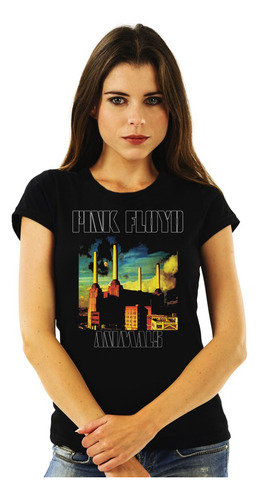 Polera Mujer Pink Floyd Animals Rock Impresión Directa