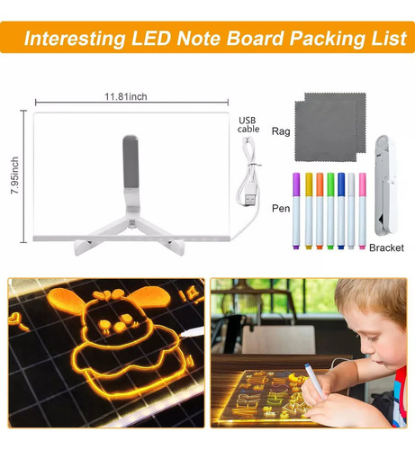 Tablero De Dibujo Para Niños Magic Boards Con Emisores De Lu