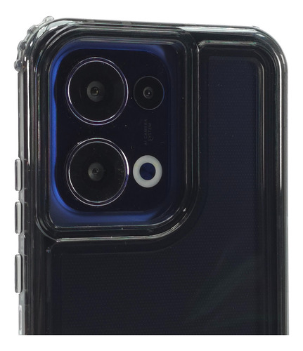 Funda 3 En 1 Para Oppo Reno 13 5g Case Uso Rudo Protector Caramelo - Negro Oppo Reno 13 5g