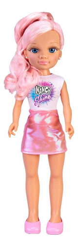 Muñeca Nancy Shine Cabello De Colores 45cm
