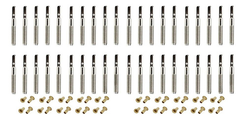 60 Pcs Lyre Harp Tuning Pin Nails With 60 Pcs Rivets Set