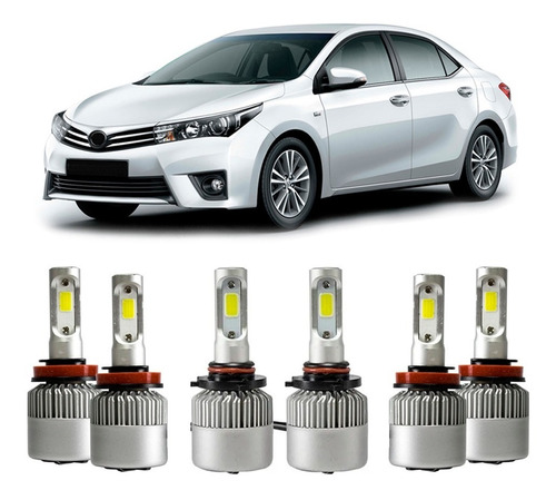 Kit Lampada Ultra Led Full Toyota Corolla Gli Xei 2015 A 18