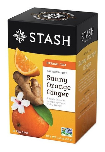 Té Herbal Stash Premium Sunny Orange Ginger 18 Sobres