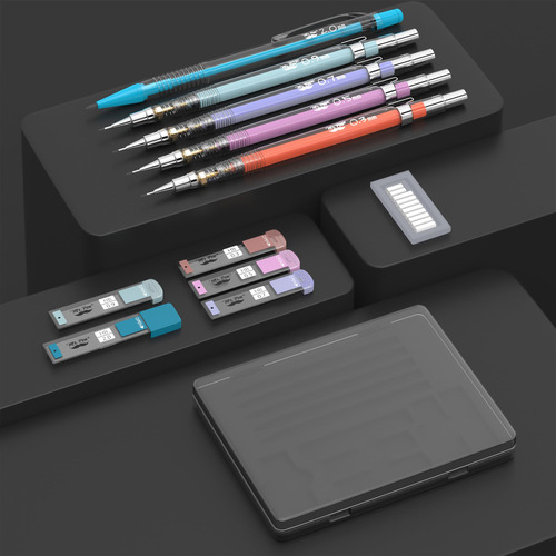 Juego De 5 Lapices Mecanicos De Colores Pastel Con Repuestos