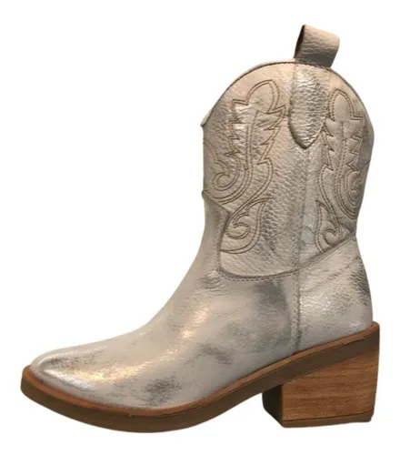 Botas texanas cortas blancas sale