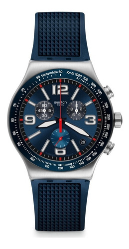 Reloj Swatch Irony Chrono Blue Grid Yvs454 Agente Oficial