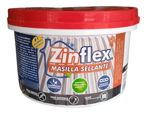 Masilla Para Sellar Goteras Y Grietas 1/8 Galón Zinflex