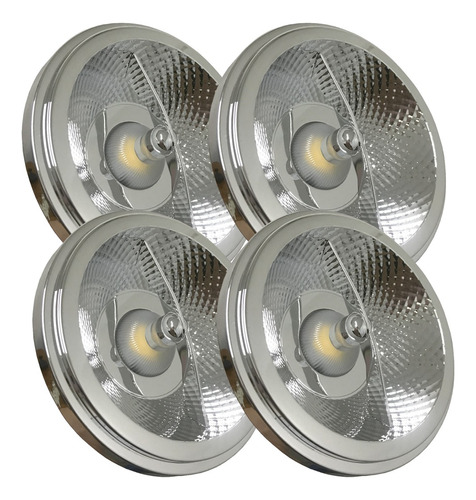 Lámpara Led Ar111 11w Apertura 12° Blanco Cálido Pack X4