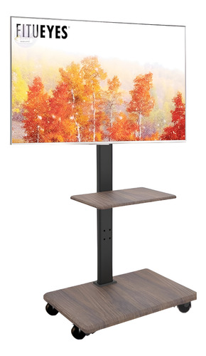 Soporte Rack Tv Movil Con Ruedas 32 A 70 Base Pedestal Negro Negro