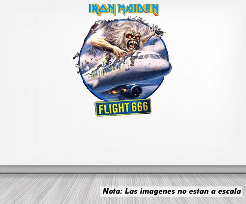 Vinil Sticker Pared 100cm Lado Iron Maiden Modld0068