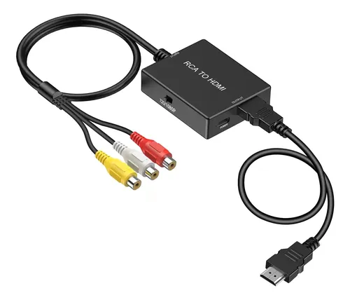 Adaptador RCA A HDMI – Convierte Señal Antigua A HD 1080p | Compatible Con PS2, Xbox, VHS, VCR Y Más