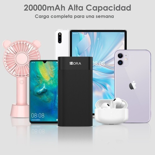 Imagen 6 de 6 de Power Bank Batería Portátil 20000mah 2.1a Dual Carga Rápida