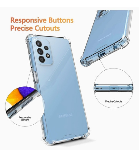 Imagen 5 de 10 de Case Funda Transparente Airbag Para Samsung A32/ A52/ A72
