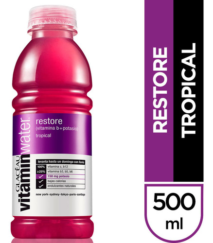 Glaceau Vitaminwater Restore Botella 500cc