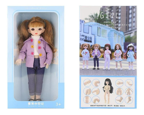 Imagem 4 de 10 de Menina Bebê Bola Conjunta Boneca Criança Brinquedo M