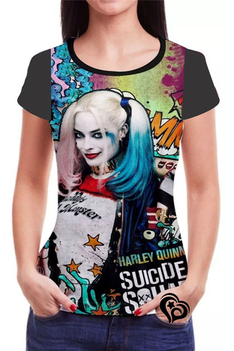 Blusa Da Arlequina Coringa Camiseta Esquadrão Harley Quinn
