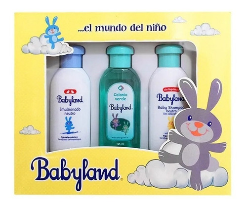 Estuche Babyland Pack Shampoo, Emulsionado Y Colonia