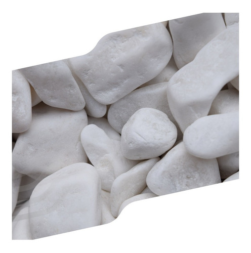 Piedra Blanca Tamboreada Para Chimeneas - Jardín X 5 Kg