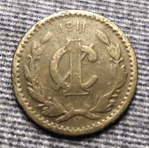 Moneda Un Centavo De Laurel 1911, En Cobre.