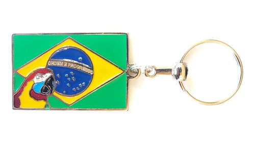 Chaveiro Bandeira Brasil Metal Lindo Souvenir De Qualidade