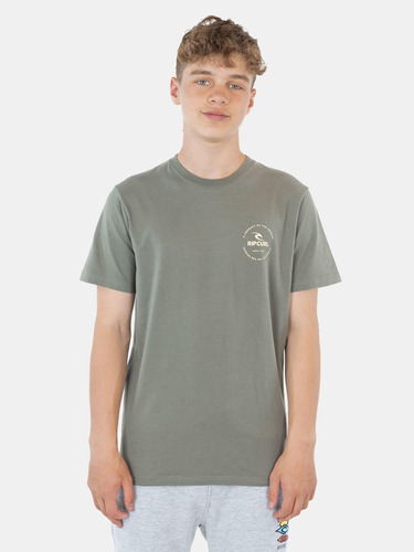 Polera Made For The Search Tee Verde Infantil Rip Curl