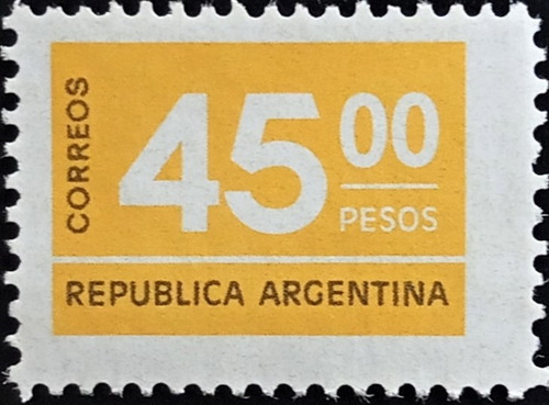Argentina, Sello Gj 1730 45p Filigr Cm Fluor 76 Mint L17138