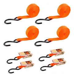 Comprar Jogo 4 Cinta Catraca Para Amarrar Carga 60kg Gancho 4,5 Mts no Mercado Livre